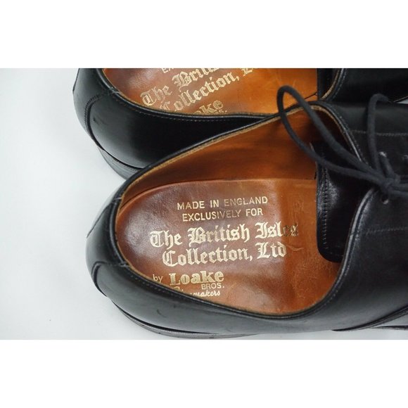 Loake Bros. British Isles Collection Black Cap Toe Mens Dress Shoes Sz 9.5 - Picture 9 of 10